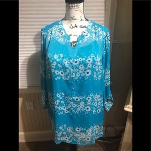 Women’s sheer top with camisole. Sarah Michelle XL